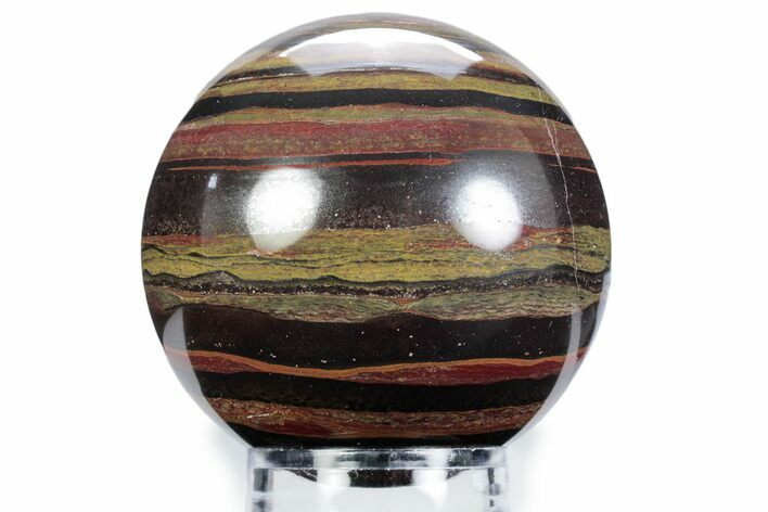 Colorful Polished Banded Iron Formation Sphere - Australia #360363